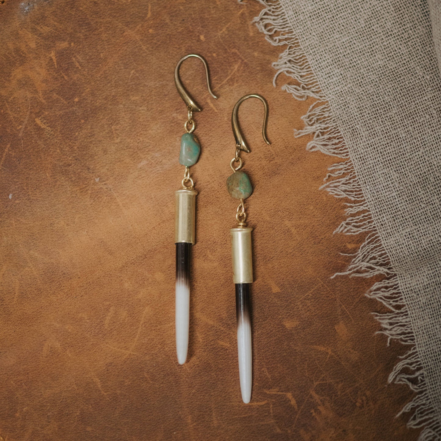 Yellowstone Beth Dutton Quill Earrings - Turquoise Hook