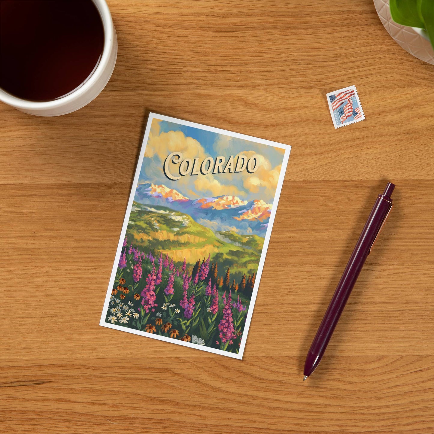 Colorado, Oil Painting Postcard