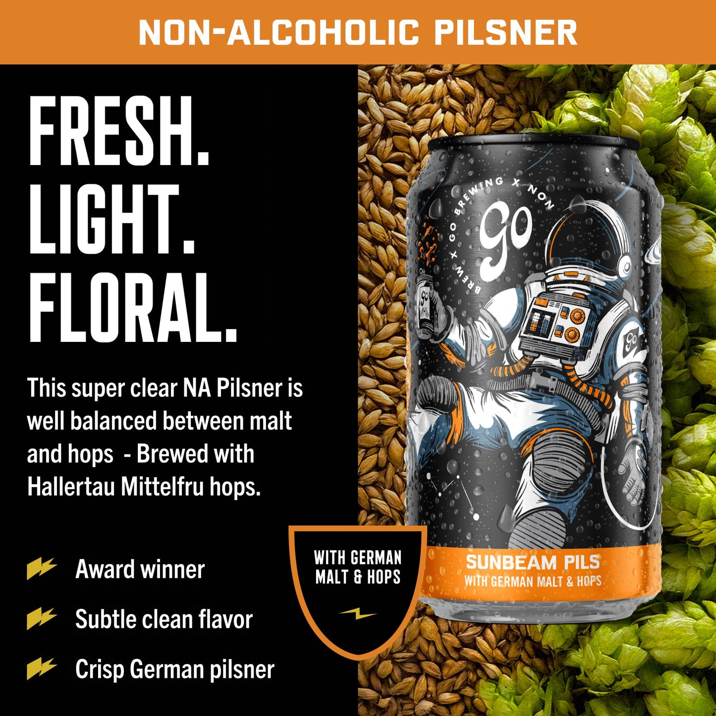 Go Brewing Sunbeam Pilsner (Non-Alcoholic Beer)