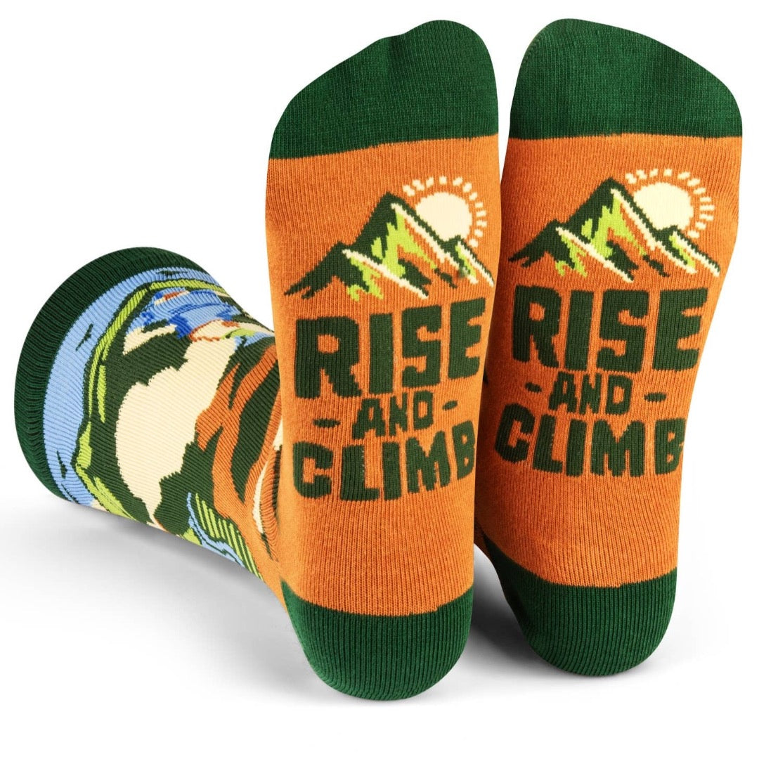 Rise and Climb Green Socks