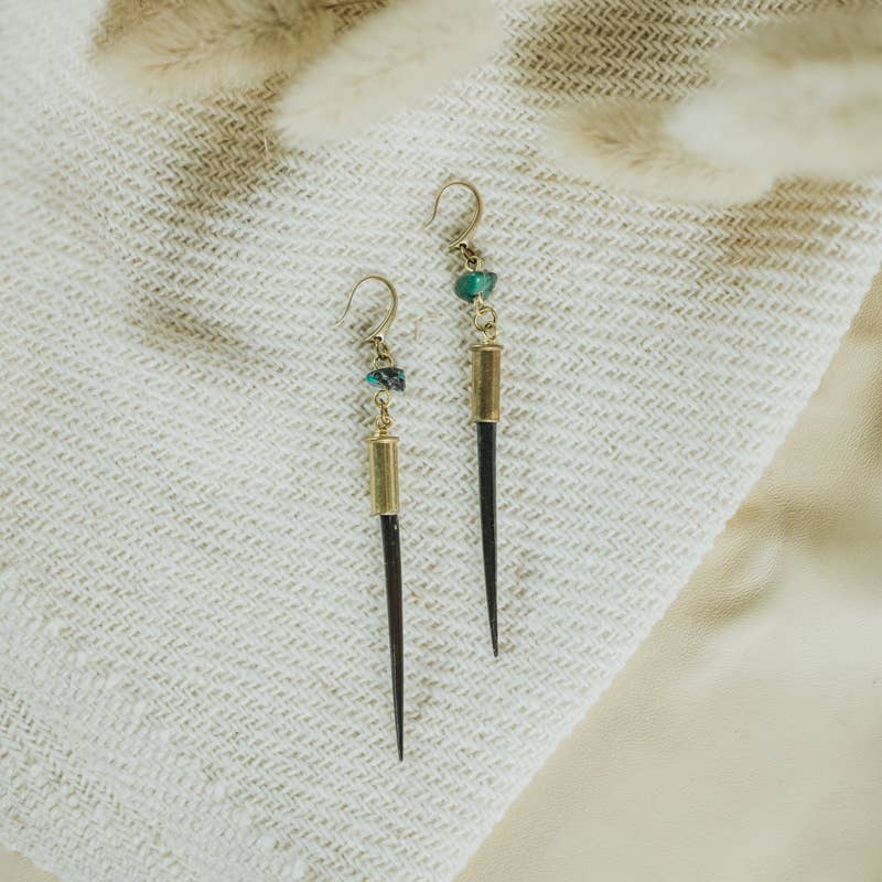 Yellowstone Beth Dutton Quill Earrings - Turquoise Hook