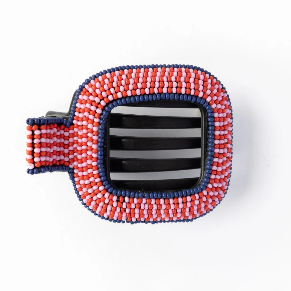 Charlotte Flat Hair Clip - Navy - Ink + Alloy