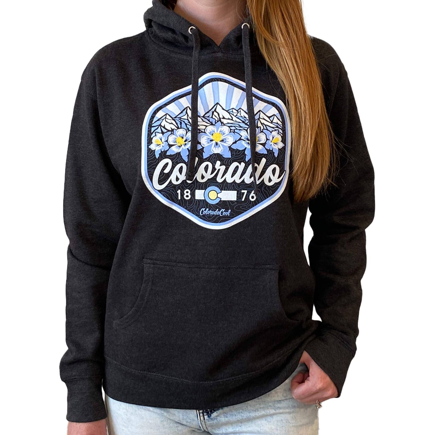 Colorado Mountain Bloom Hoodie - Women's - Charcoal