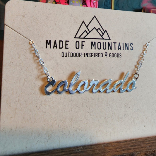 Colorado Script Necklace - Silver