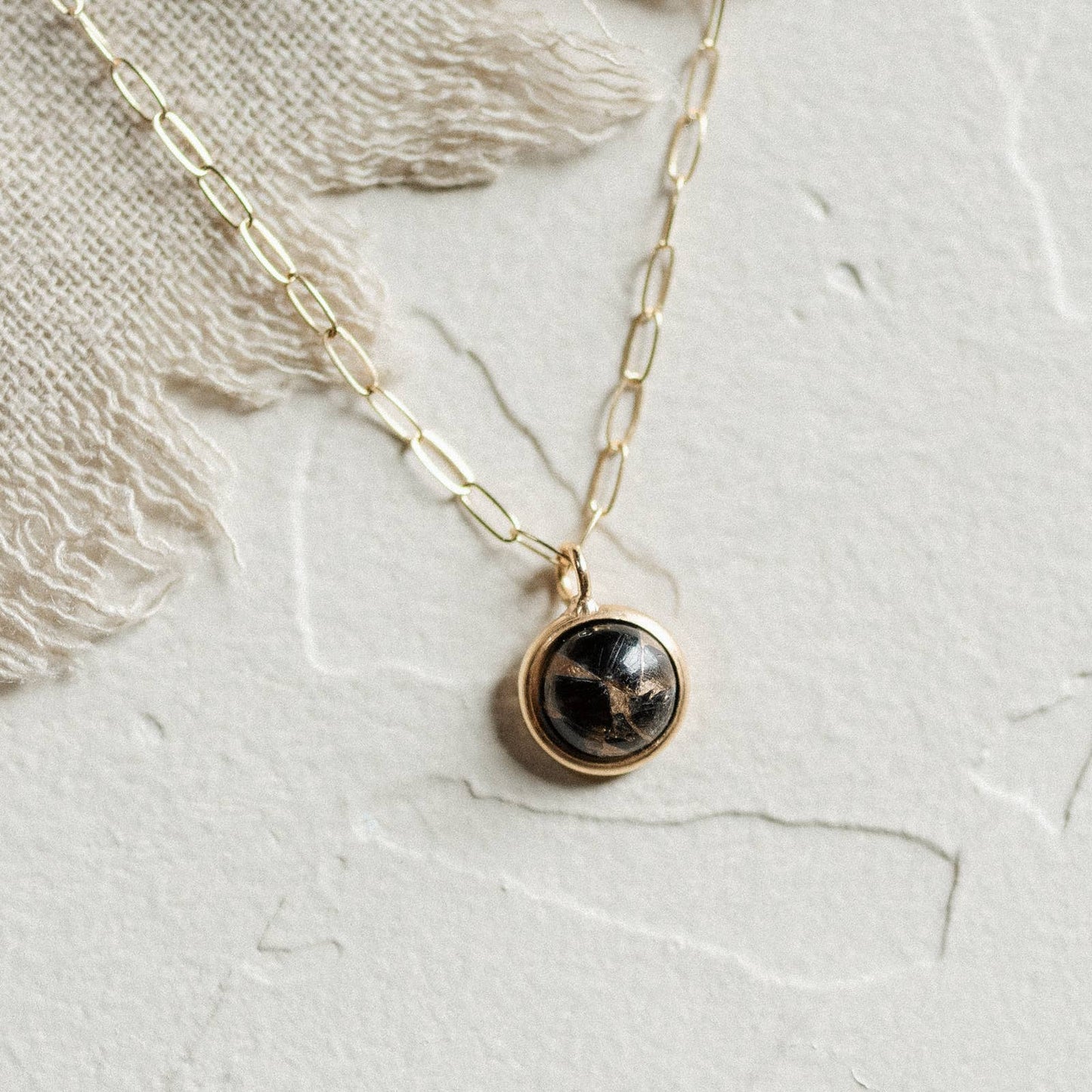 Hyalite Necklace - Copper Obsidian