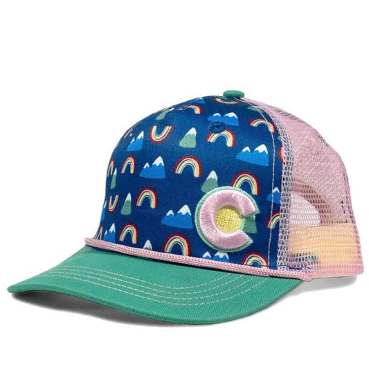 Kids’ Mountain Rainbow Curve Bill Hat