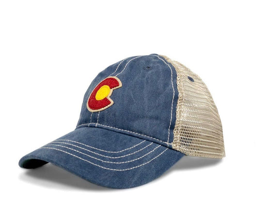 Kids’ Colorado Vintage Denim C Trucker Hat