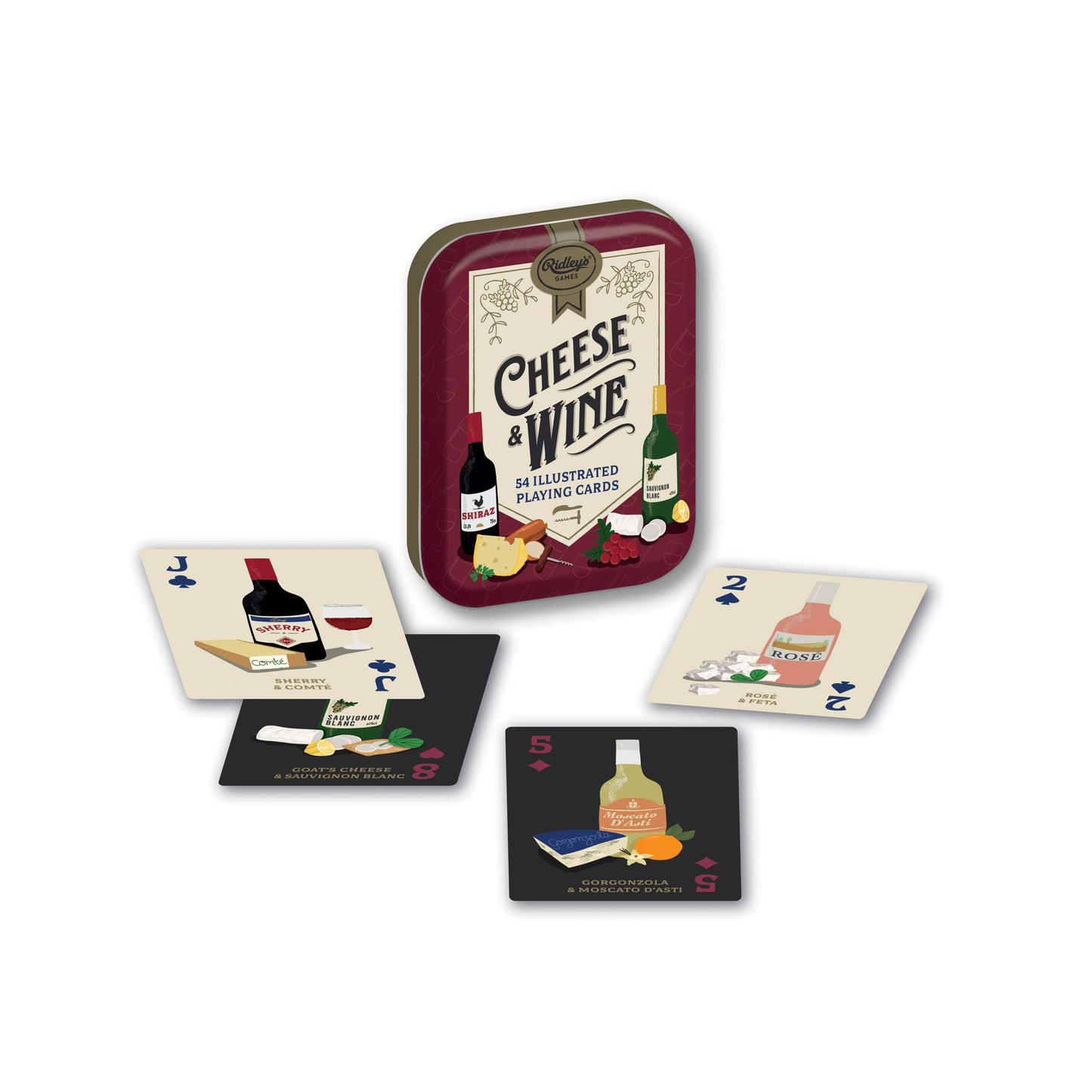 Cheese and Wine Playing Cards