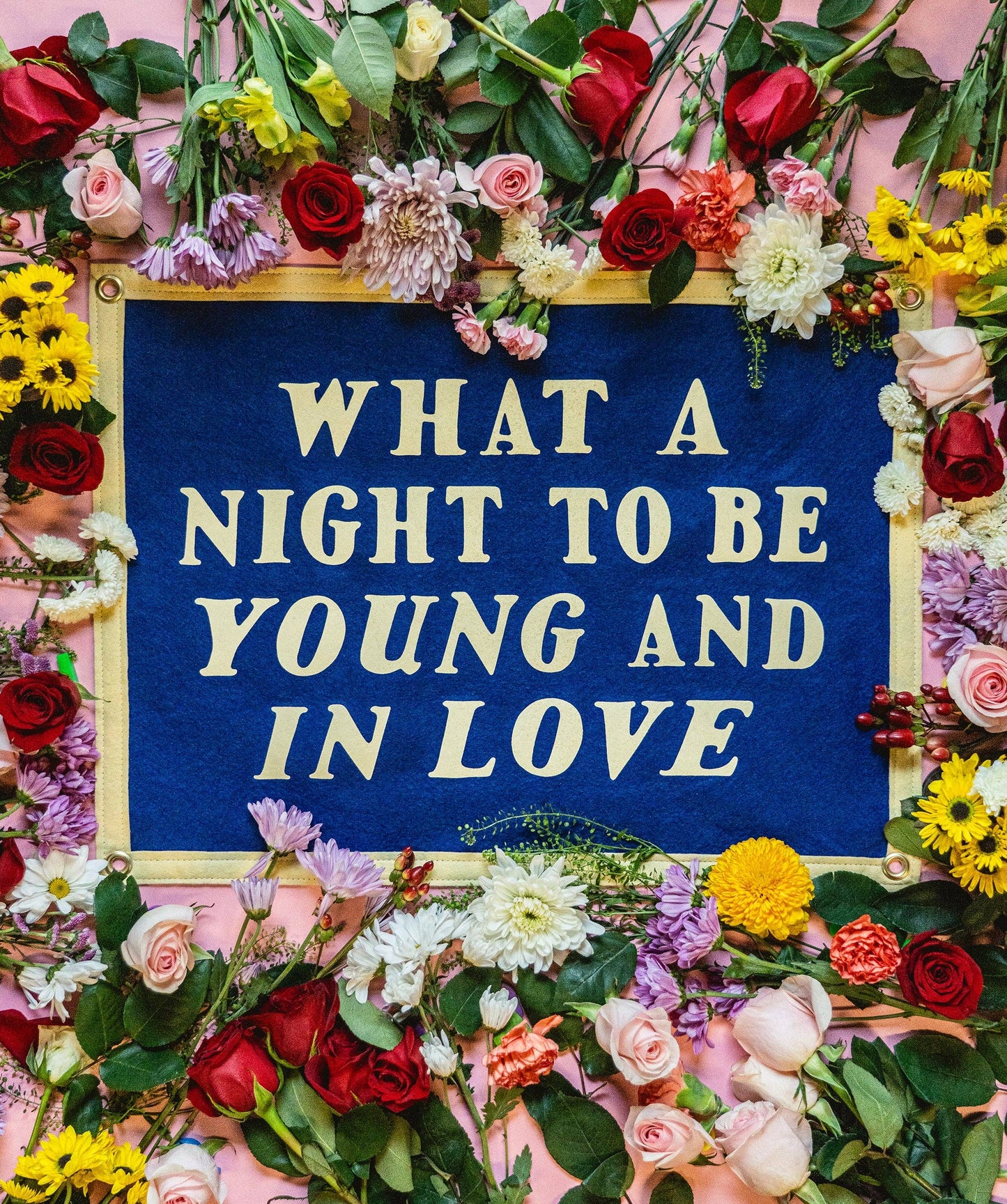 What A Night To Be Young and In Love Camp Flag