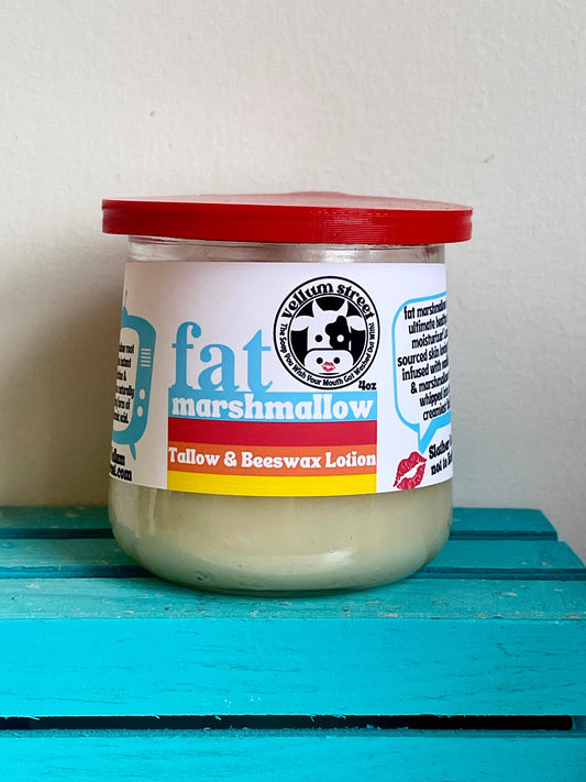 Vellum Street Fat Marshmallow 4 oz. Tallow & Beeswax Solid Lotion