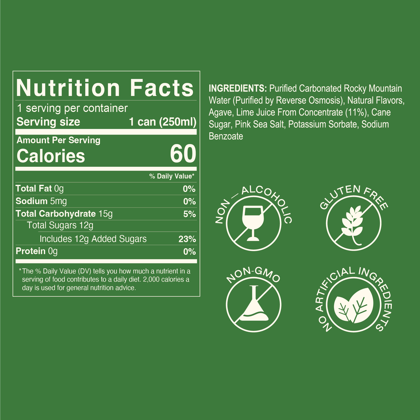 NA Sparkling Margarita Mocktail - 4 pack