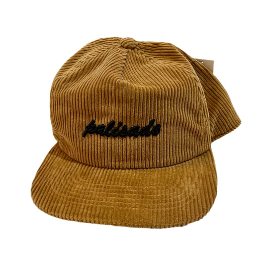 Embroidered Palisade Corduroy Hat - Khaki