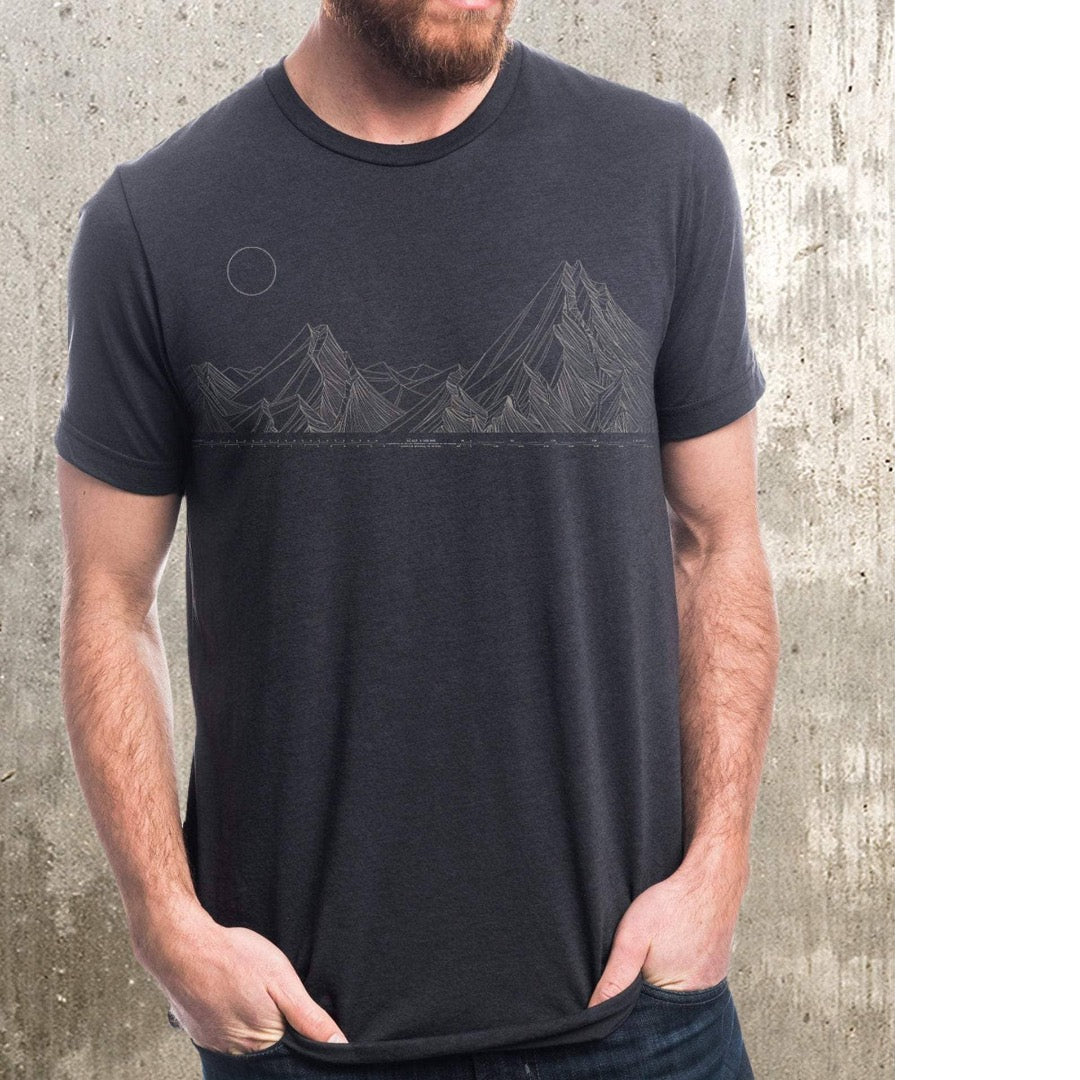 Mountain Range Mapping T-Shirt