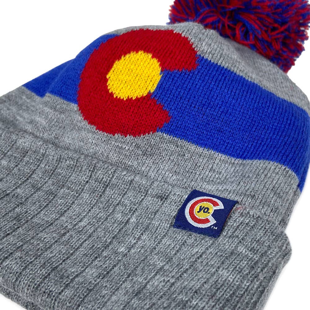 Beanie - Kids' Original Colorado State Flag GREY