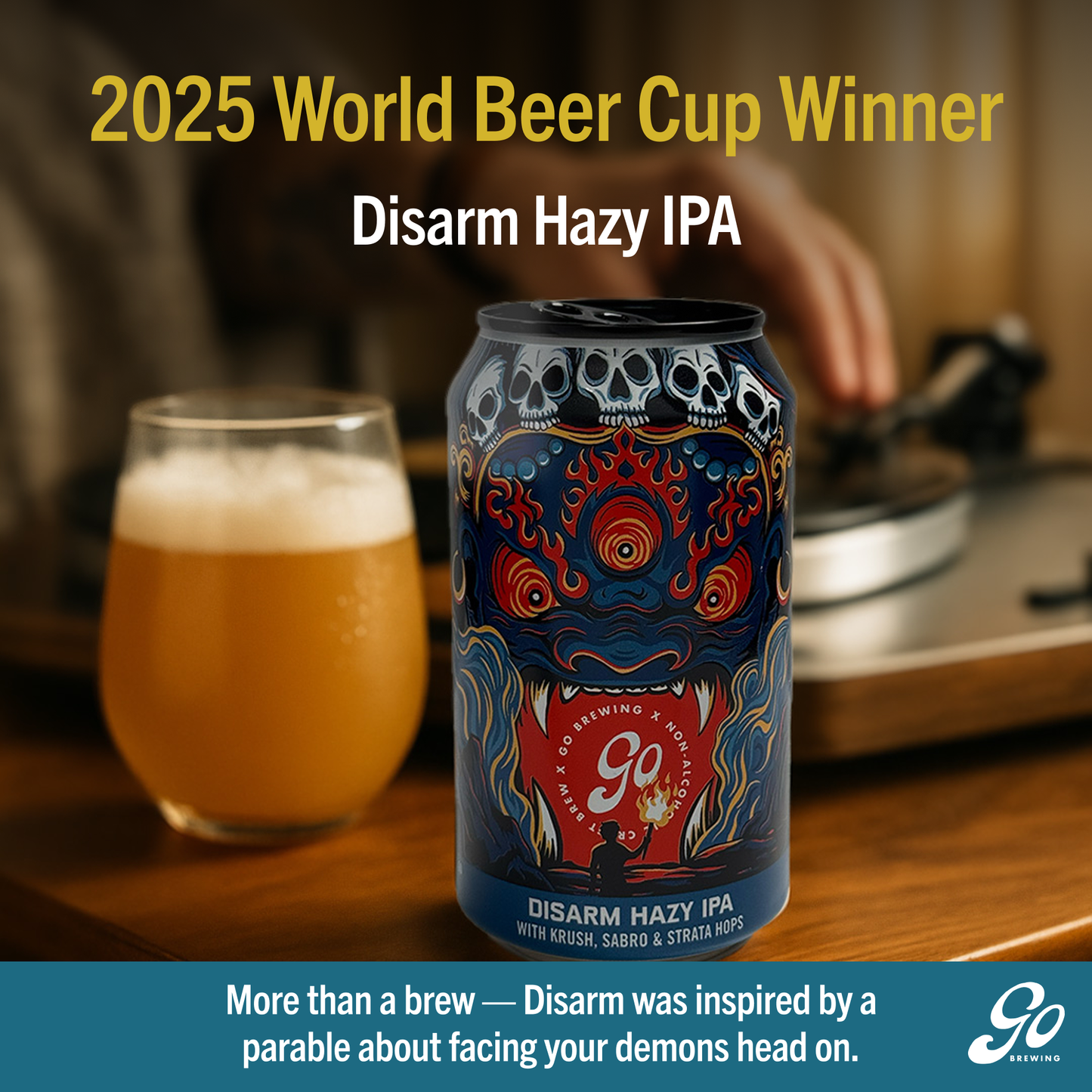 Go Brewing Disarm Hazy IPA (Non-Alcoholic Beer)