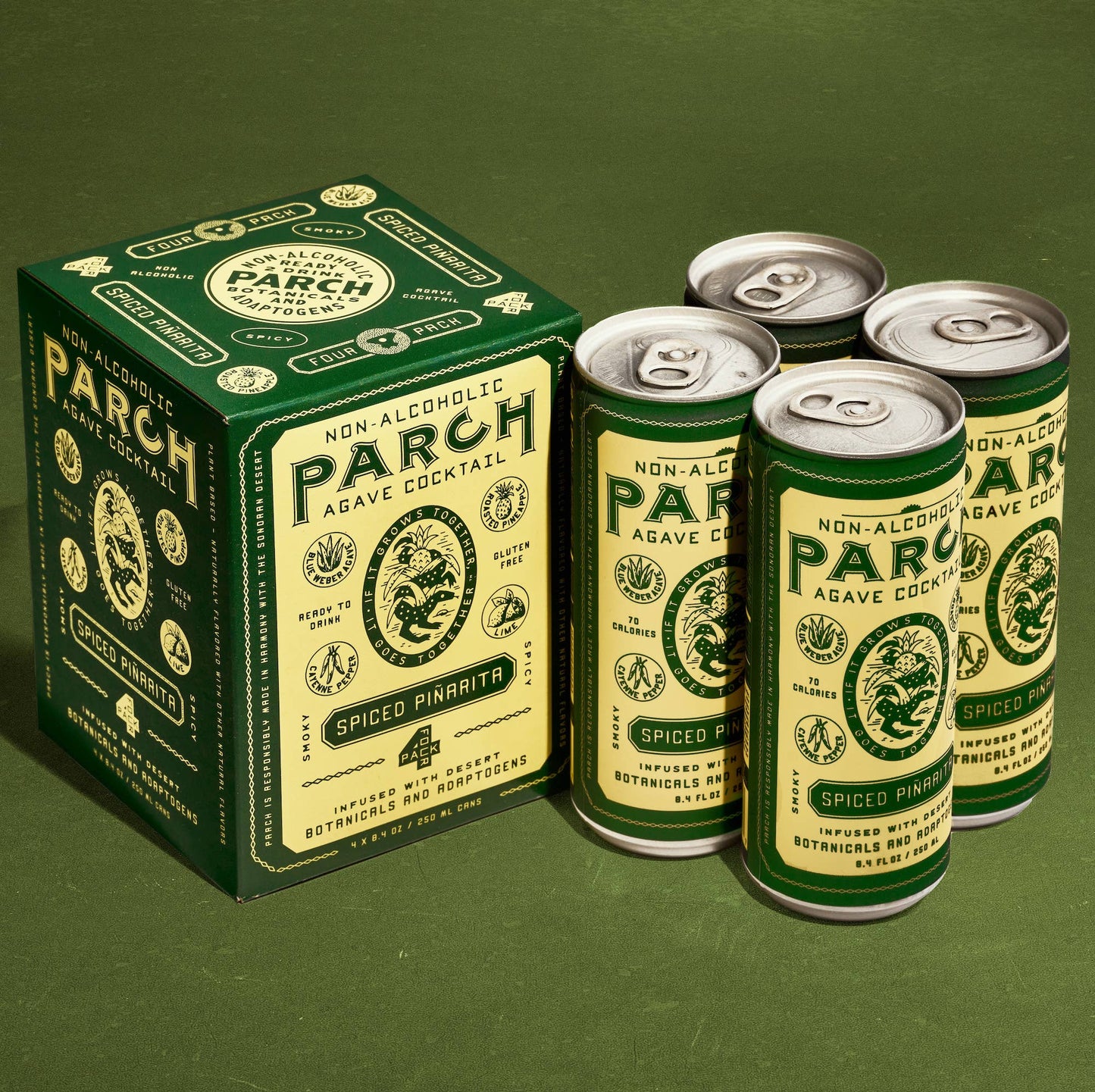 PARCH Spiced Piñarita Agave Mocktail - 4 pack