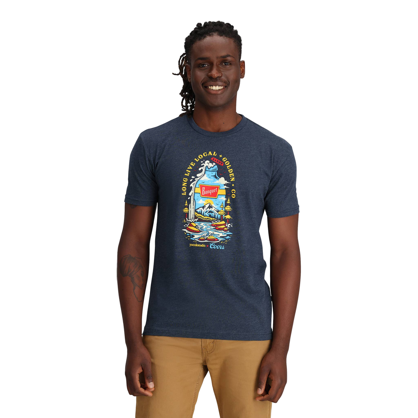 Coors Banquet x YoColorado Navy T Shirt