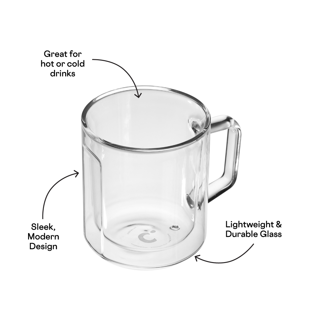 Glass Mug Set Clear - Corkcicle