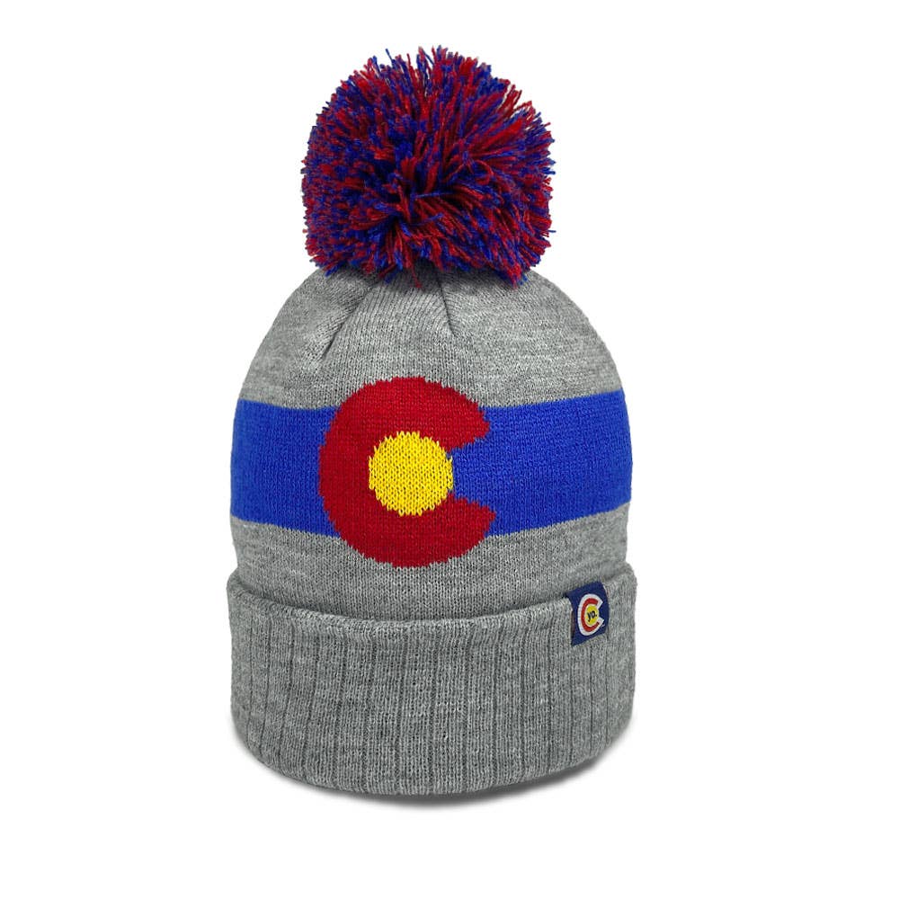Beanie - Kids' Original Colorado State Flag GREY