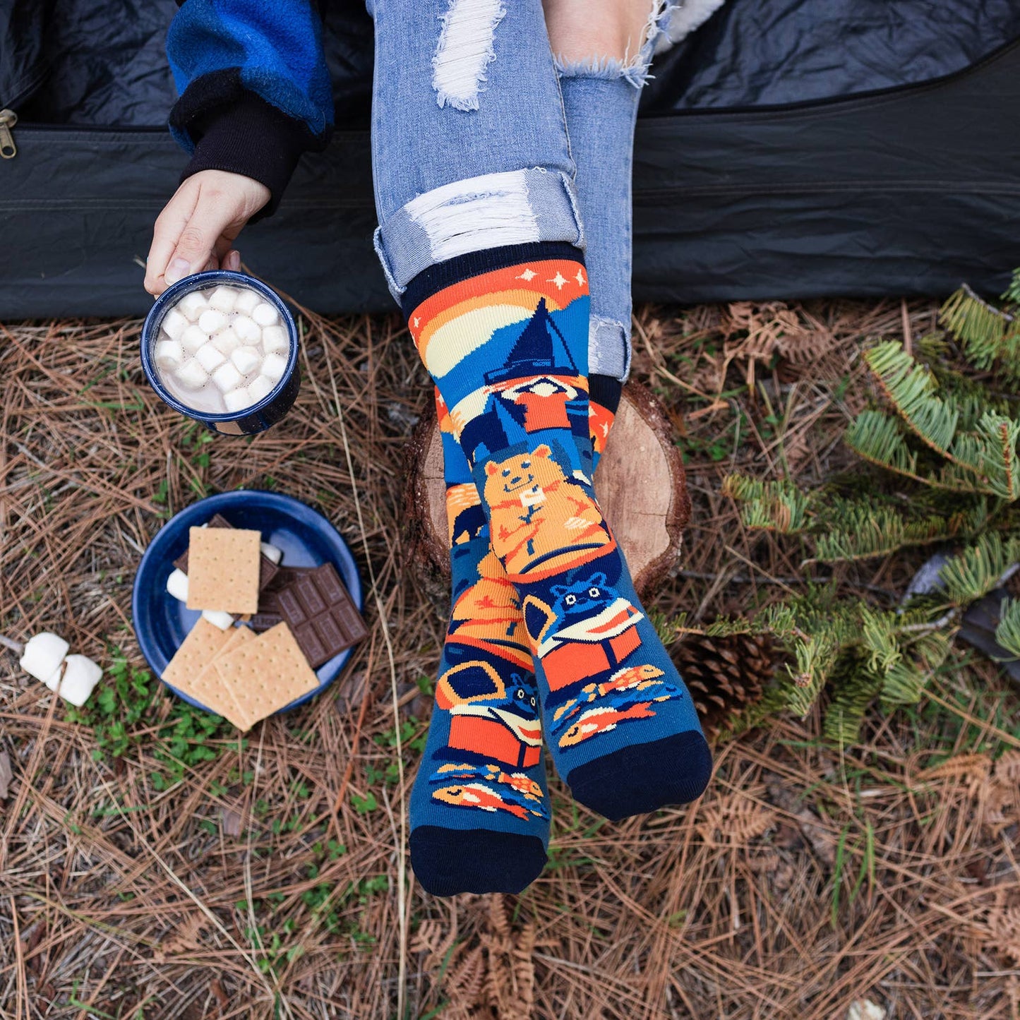 Camping Is In Tents Socks