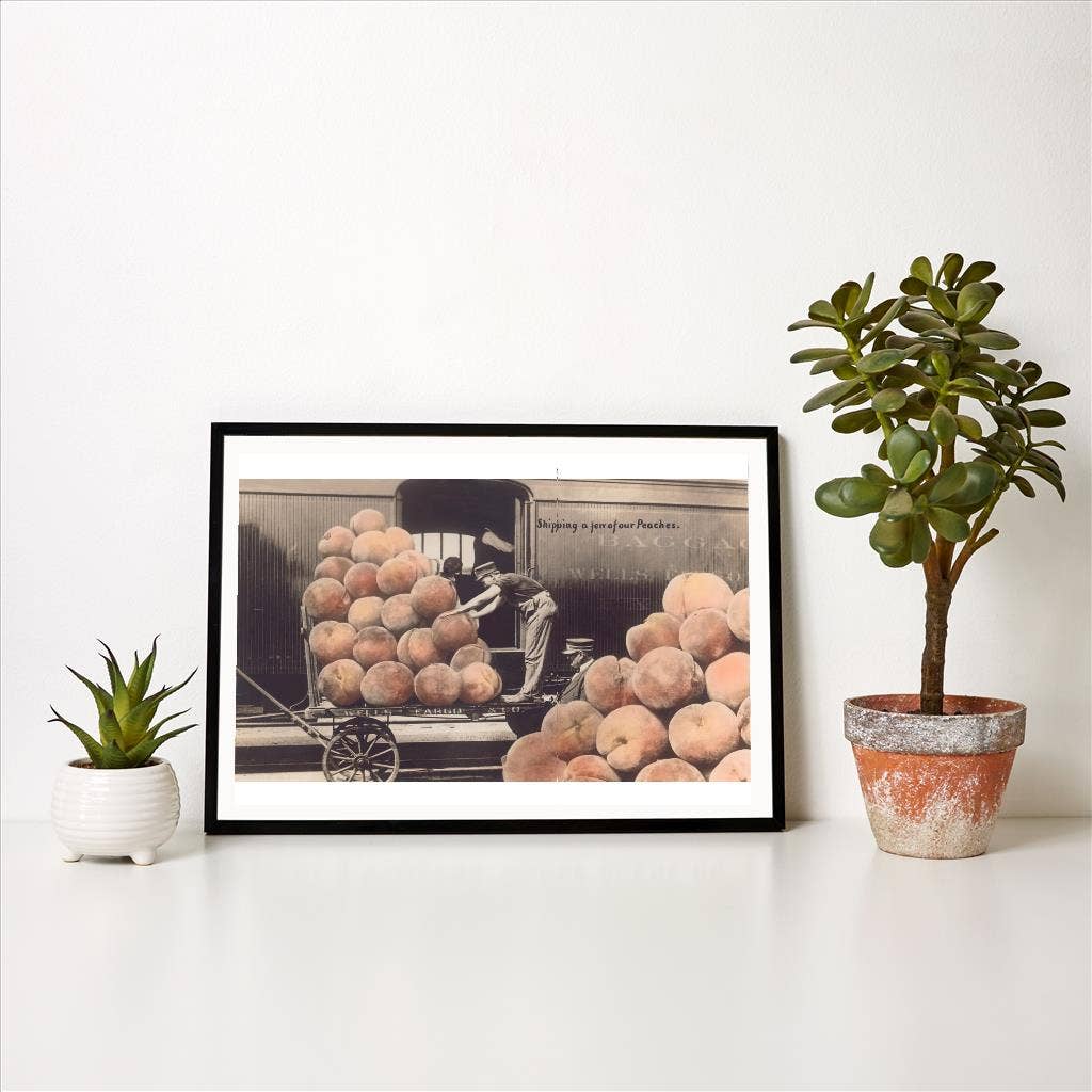 Giant Peaches Art Print