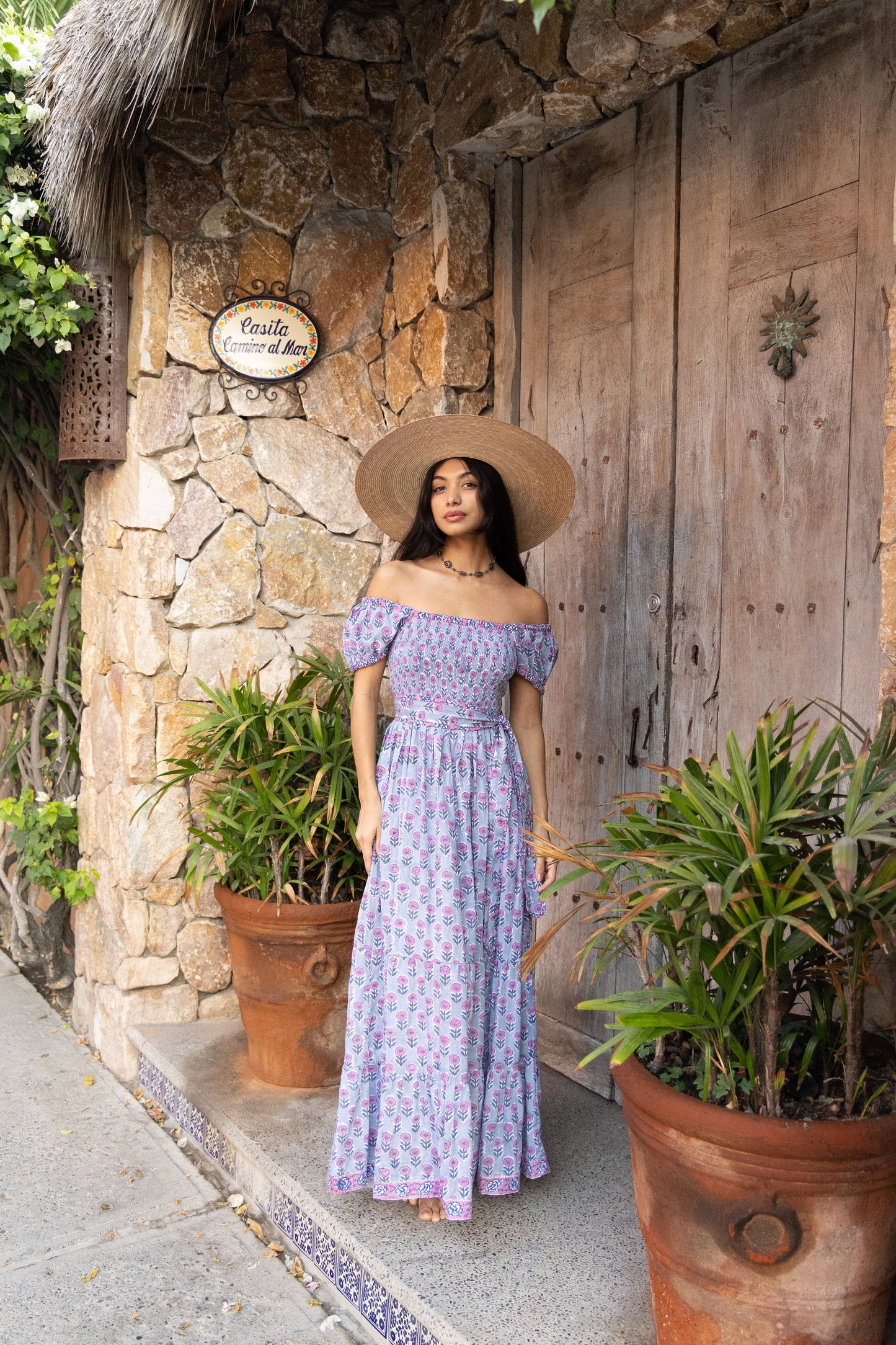 Block Printed Smock Dress (Paloma)