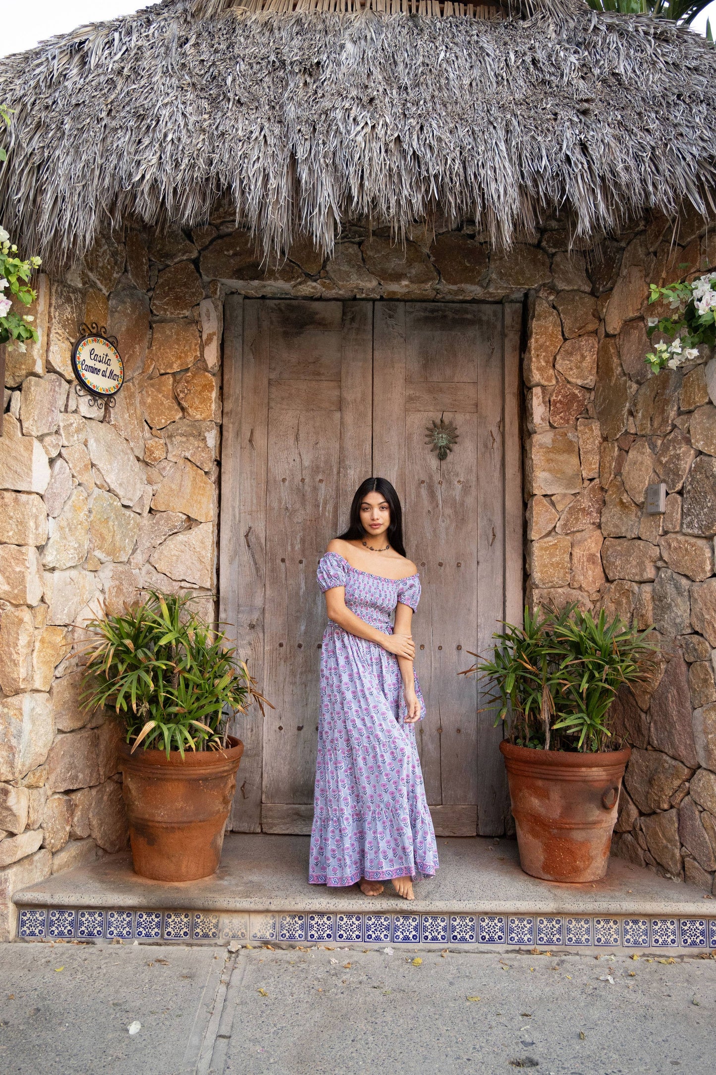 Block Printed Smock Dress (Paloma)