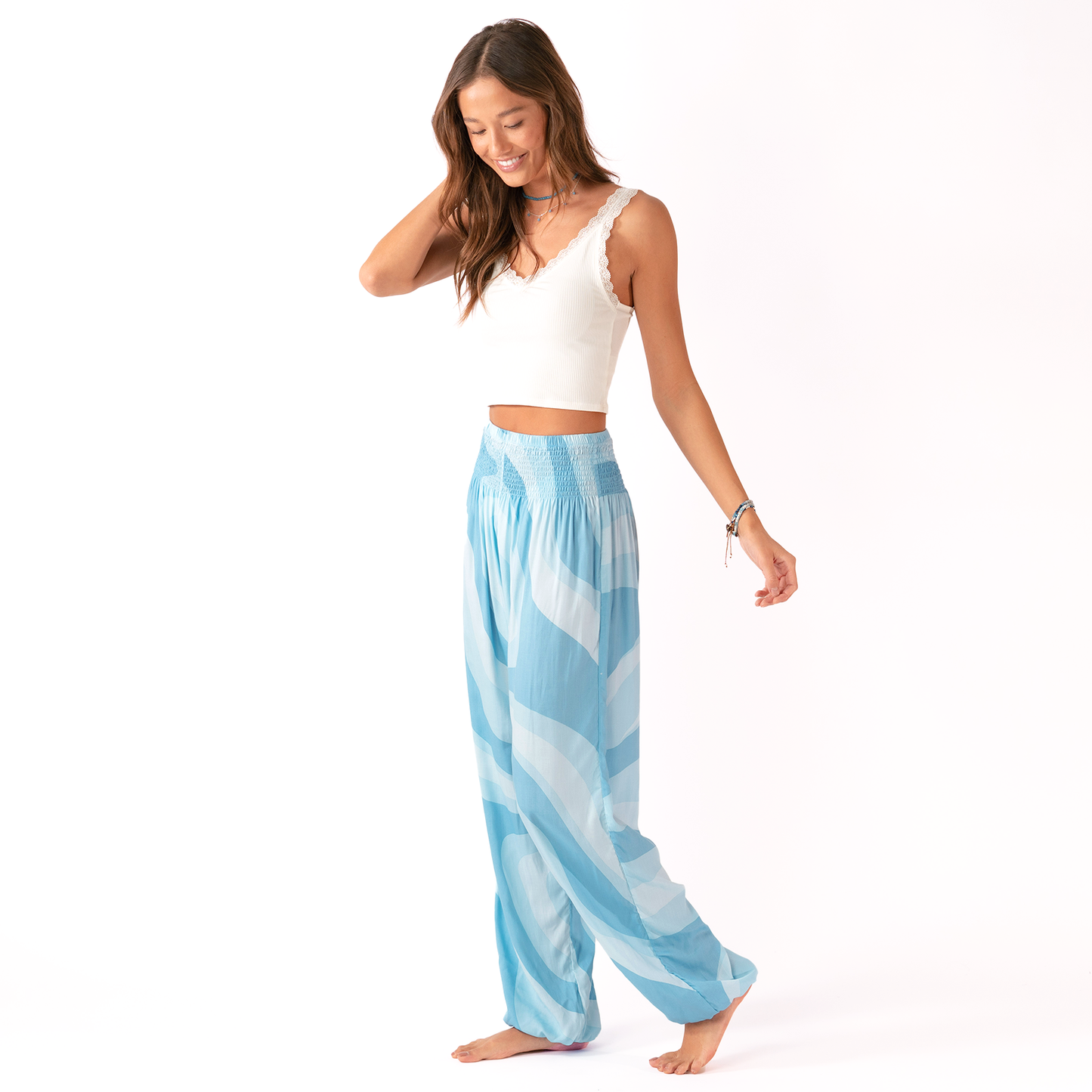 Blue Lagoon Swirl Yoga Pants