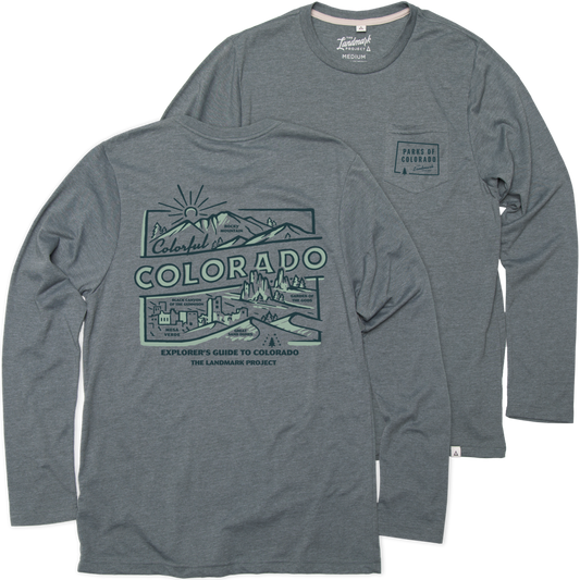 Explore Colorado Long Sleeve Pocket T-Shirt