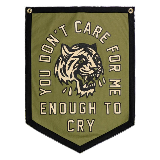 You Don’t Care For Me Enough To Cry Camp Flag • John Moreland x Oxford Pennant
