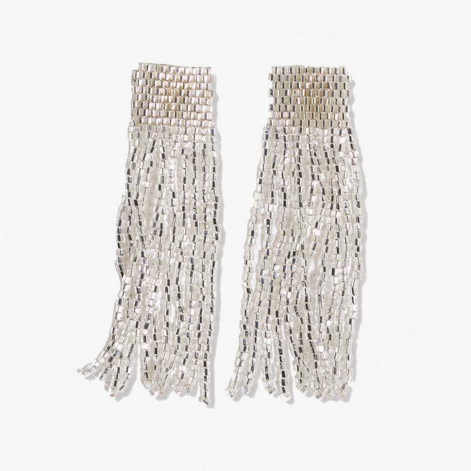 Marilyn Solid Beaded Fringe Earring - Ink + Alloy