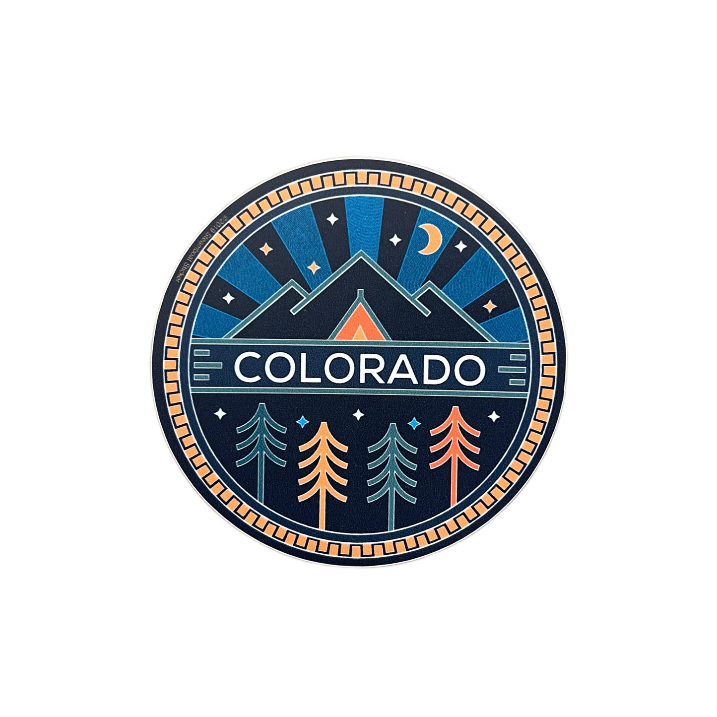 Colorado Mountain and Trees Sticker