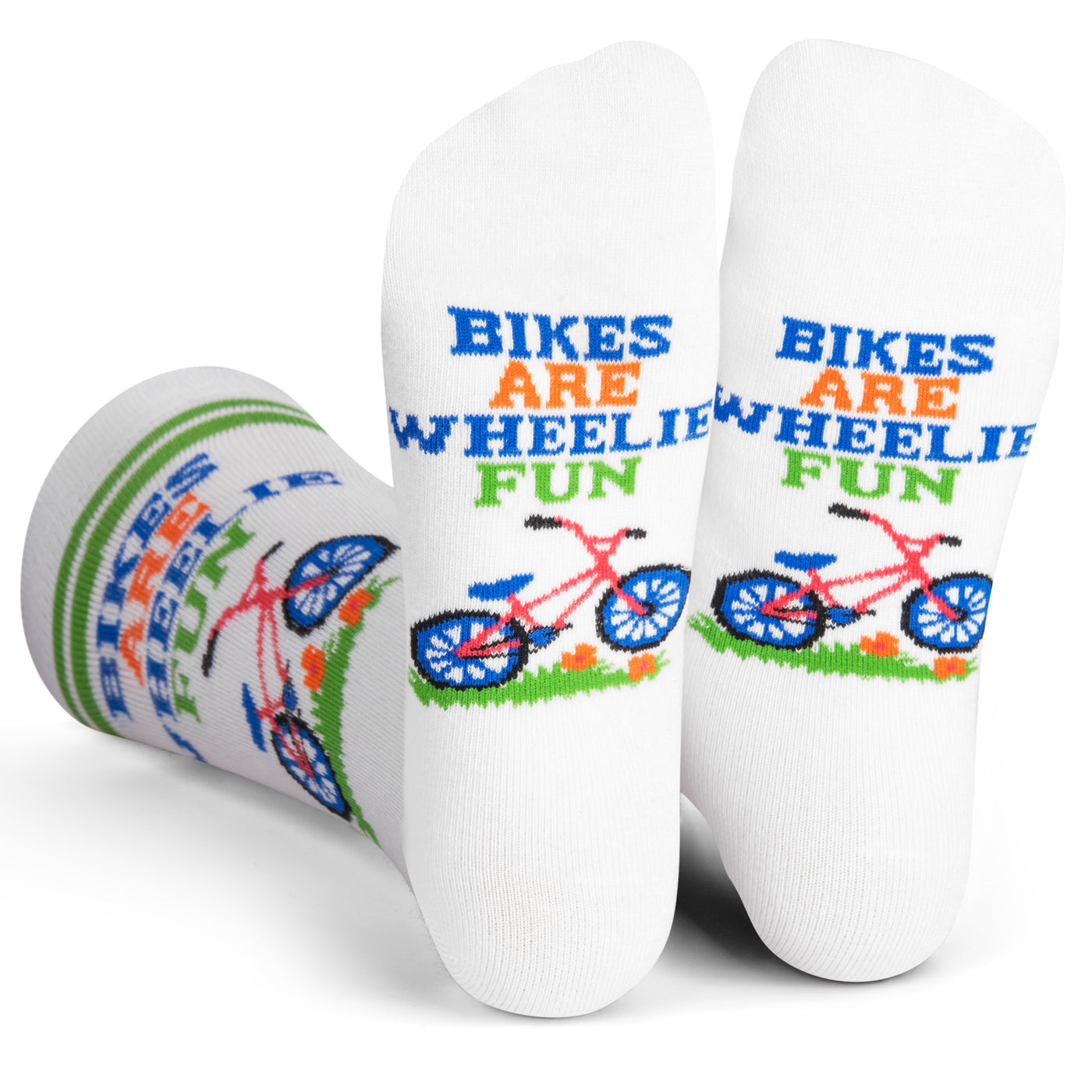 Bikes Are Wheelie Fun Socks