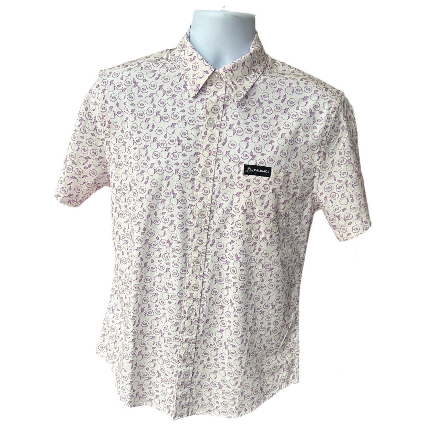 Lavender Peach Button Up Camp Shirt