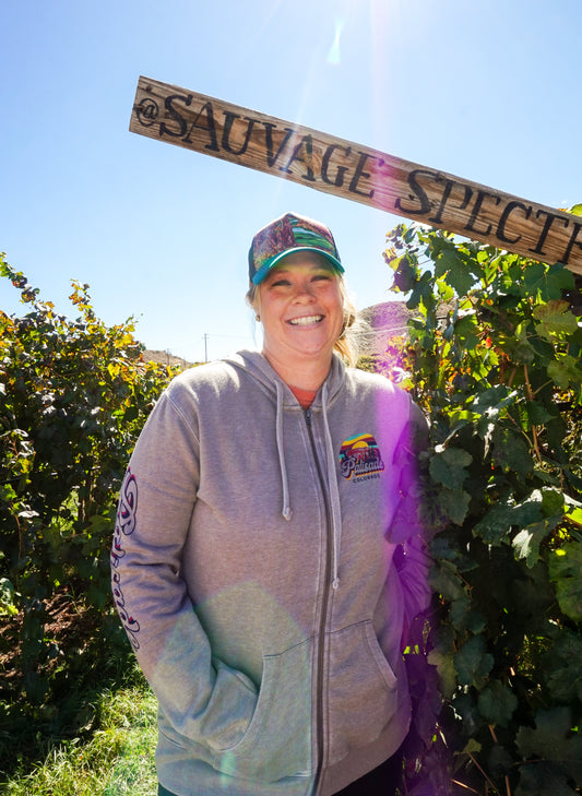 Palisade Grand Mesa Sunset Zip Up Hoodie - Light Gray