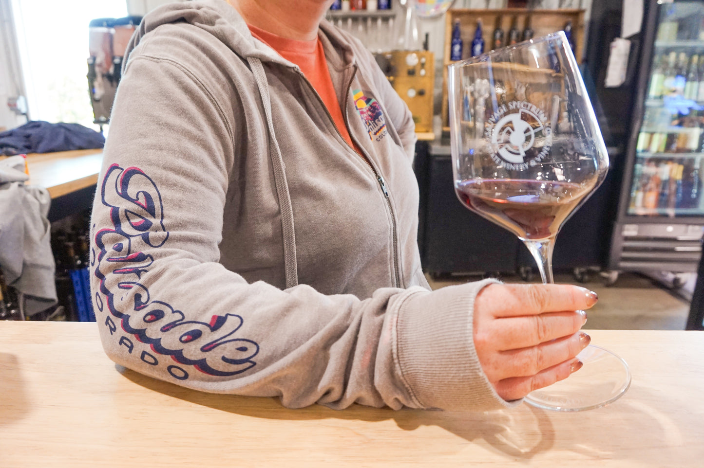 Palisade Grand Mesa Sunset Zip Up Hoodie - Light Gray