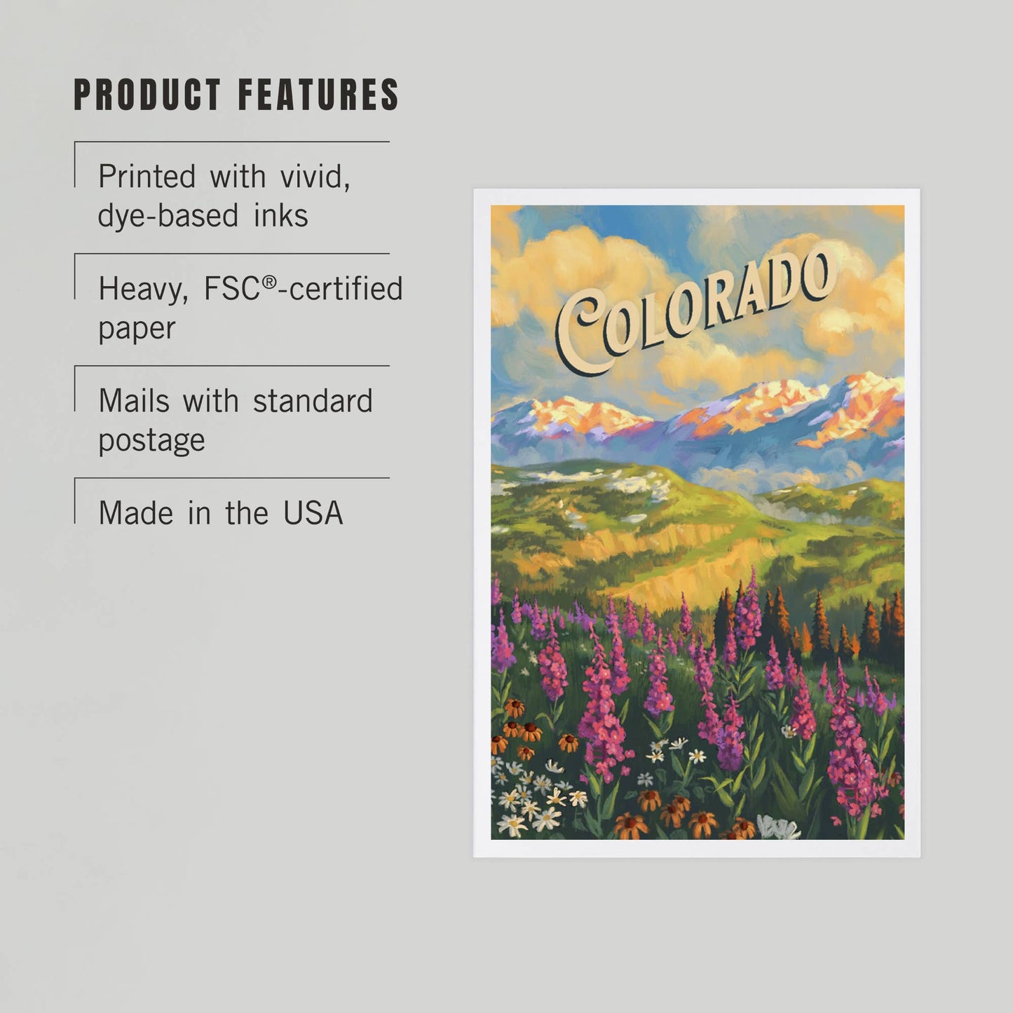 Colorado, Oil Painting Postcard