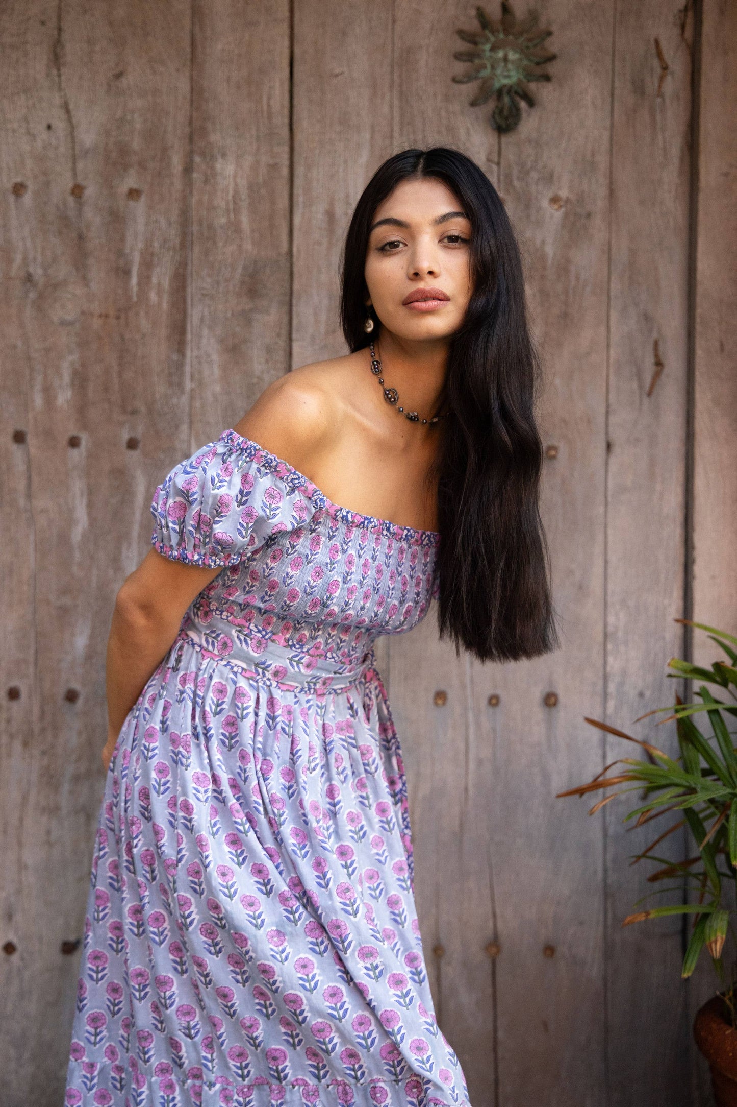 Block Printed Smock Dress (Paloma)