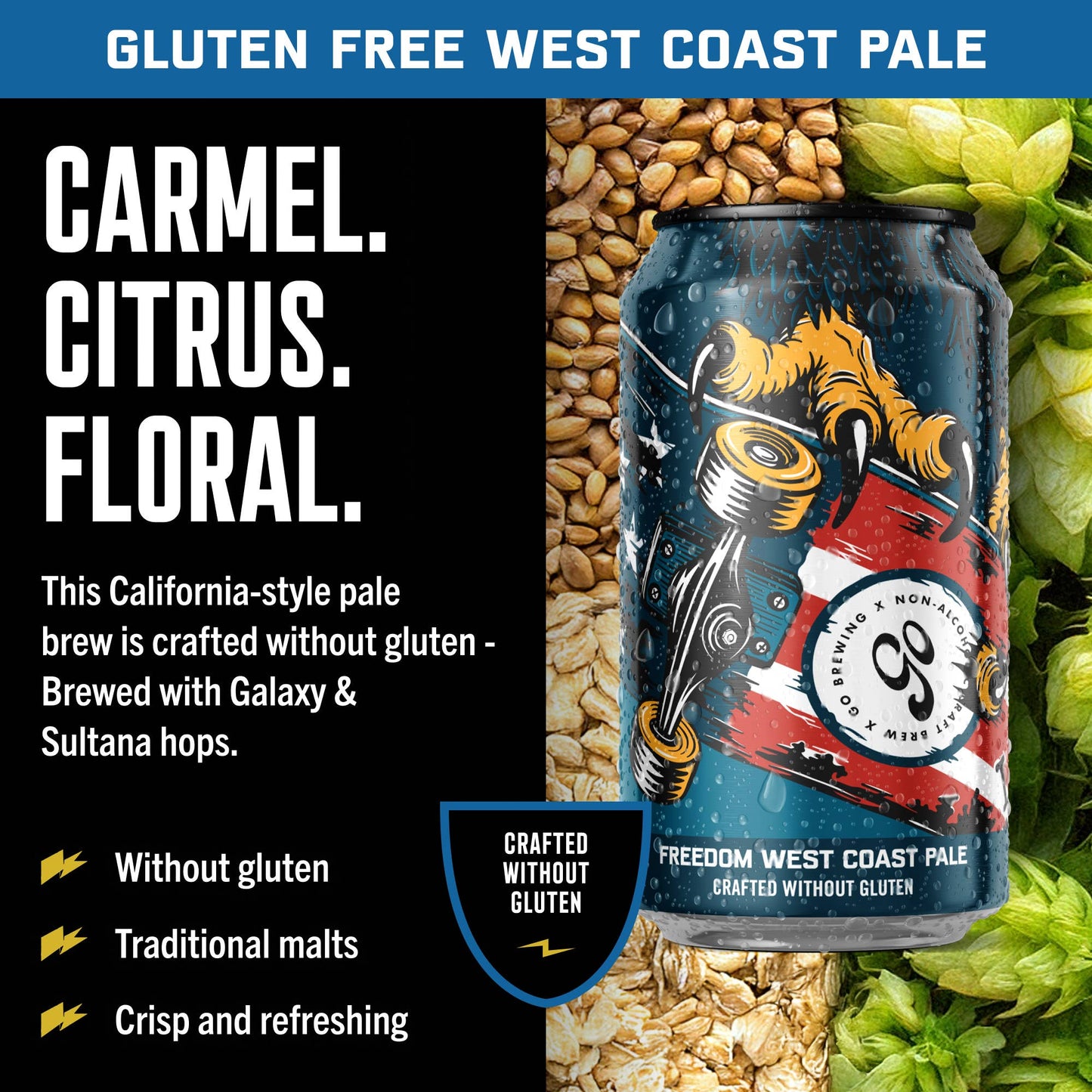 Go Brewing Freedom West Coast Pale (Non-Alcoholic Beer)