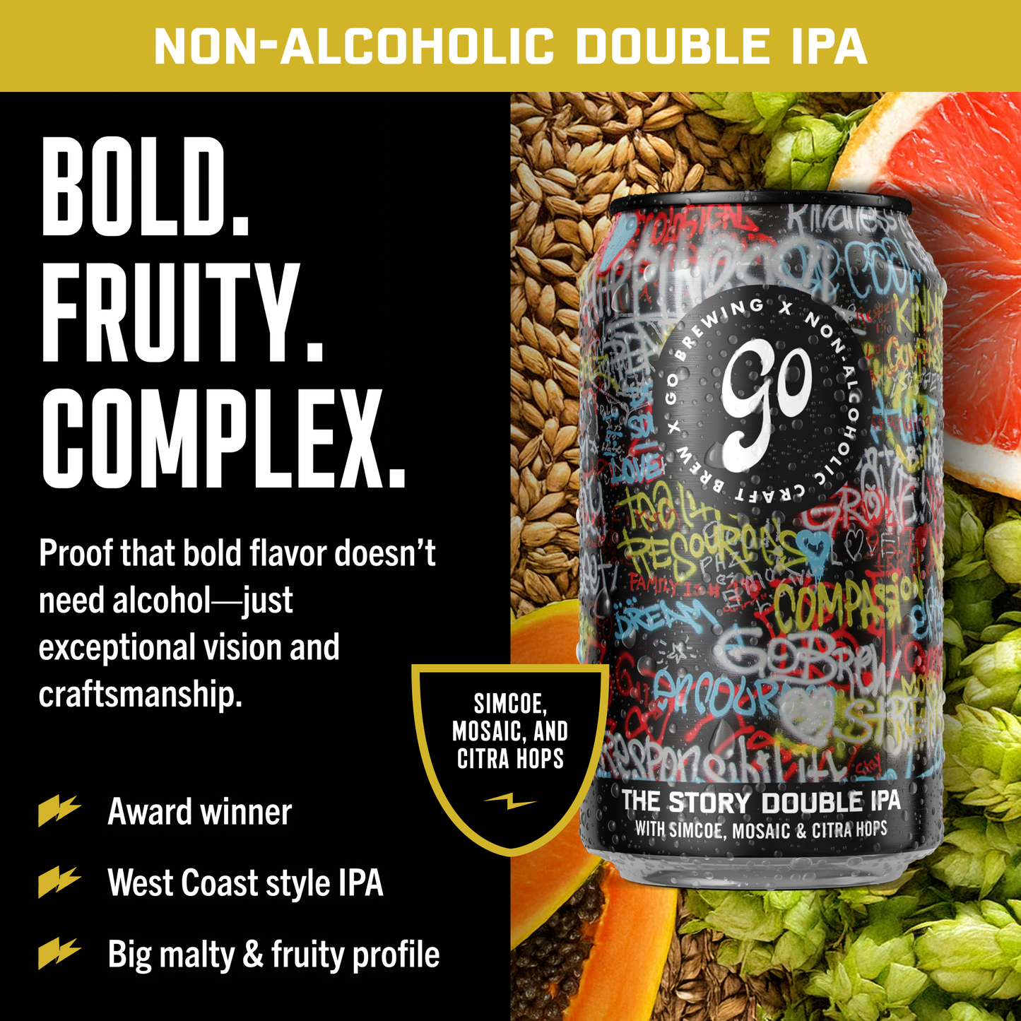 Go Brewing The Story - Double IPA (Non-Alcoholic Beer)