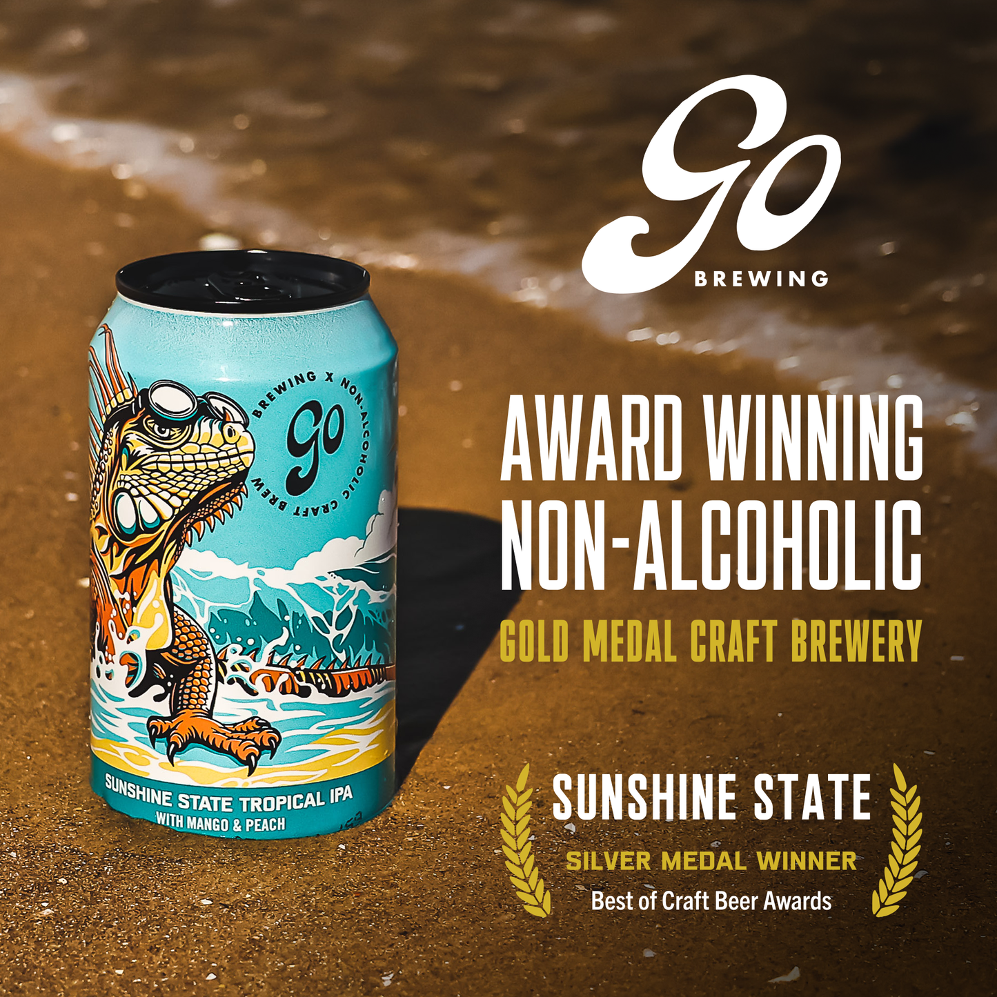Go Brewing Sunshine State IPA (Non-Alcoholic Beer)
