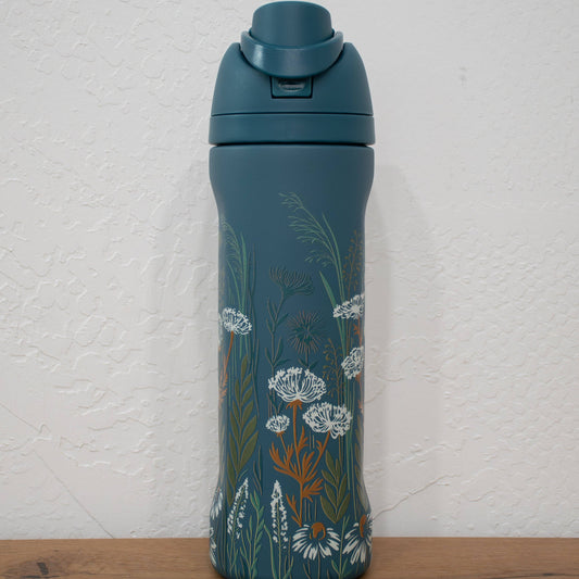 Wild Field  24oz Water Bottle - Deep Teal
