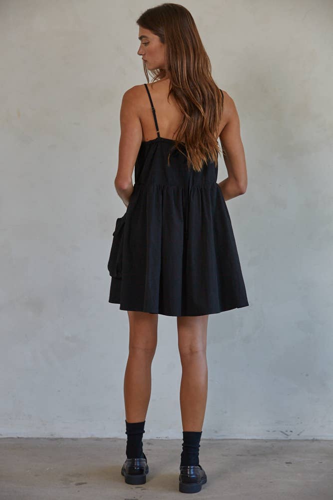 Black Flare Mini Dress