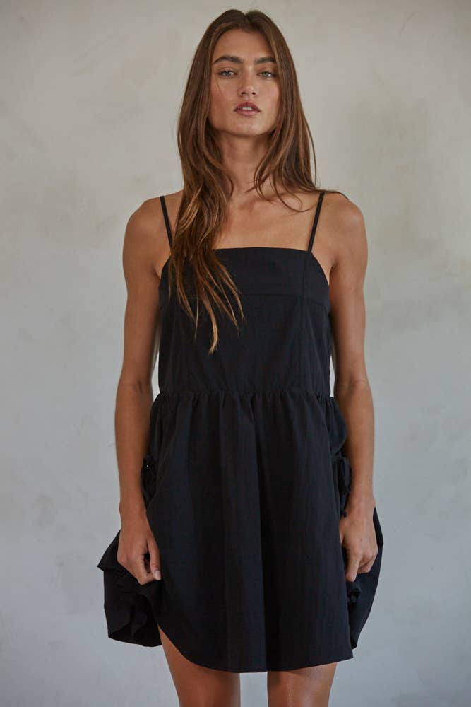Black Flare Mini Dress