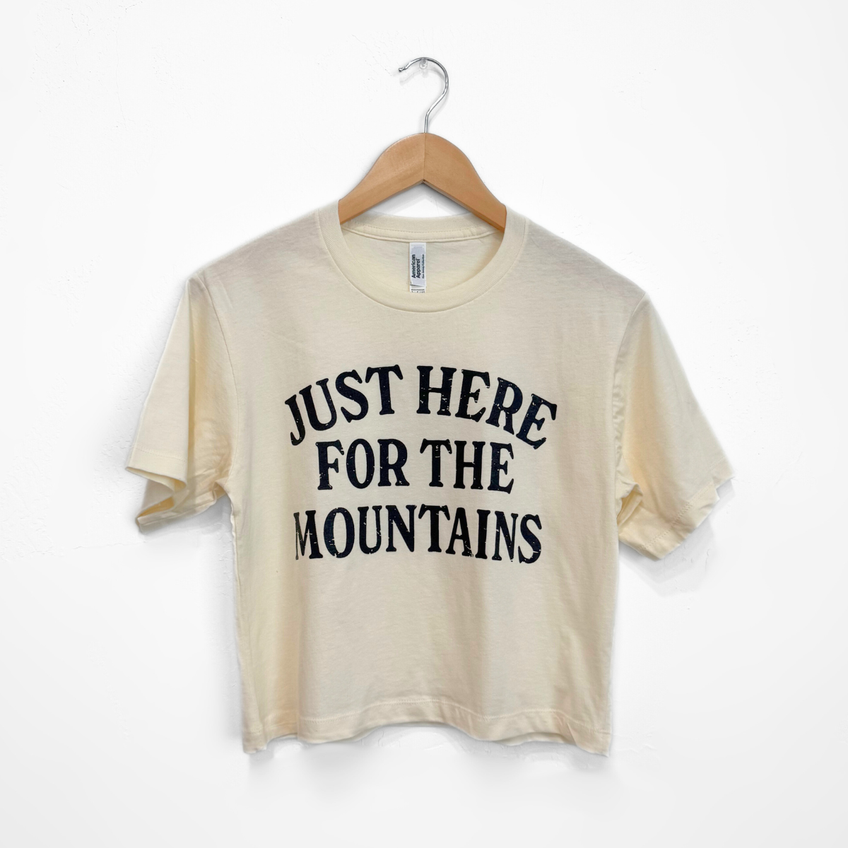 Just Here For The Mountains Ladies Boxy Tee
