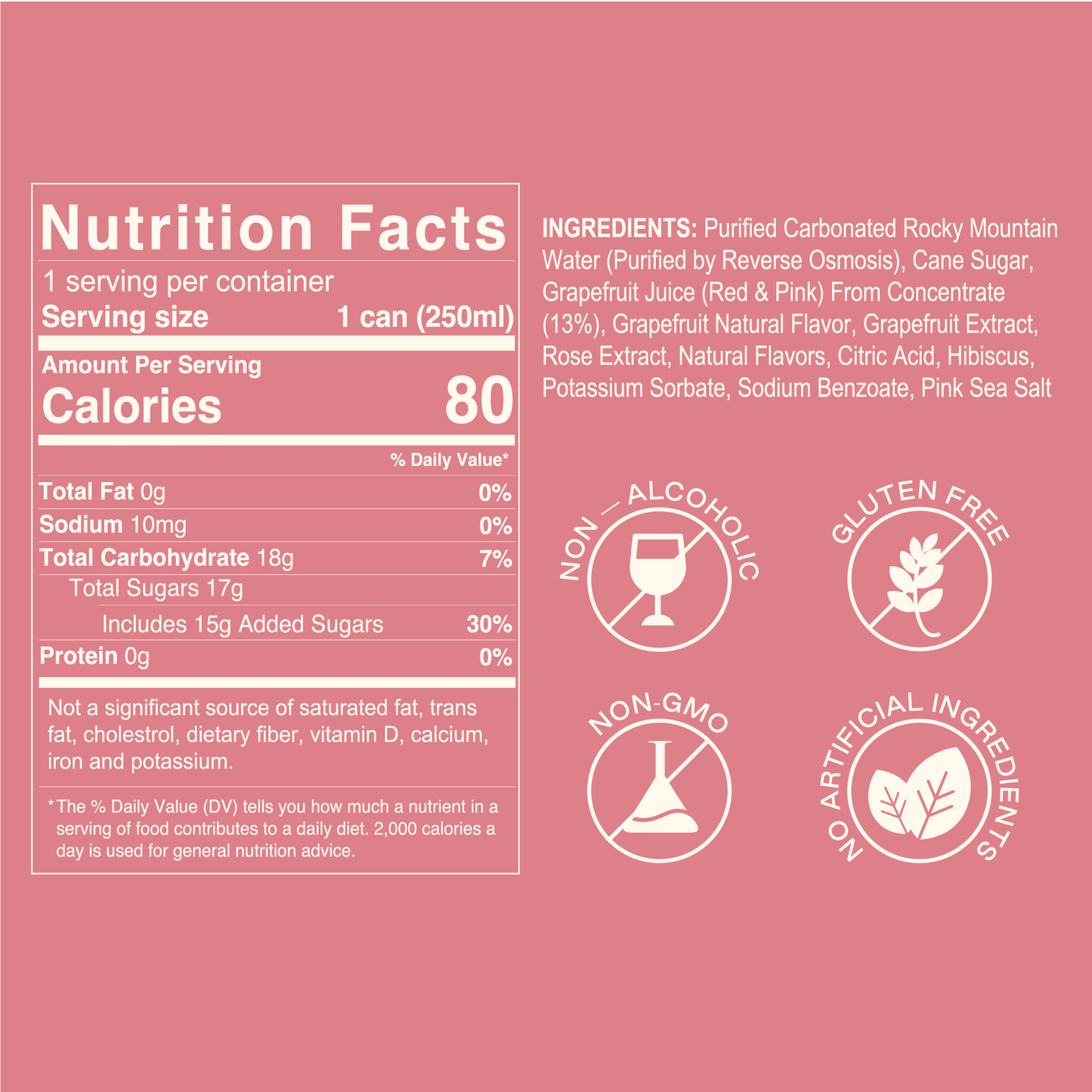 Sparkling NA Paloma Mocktail - 4 pack