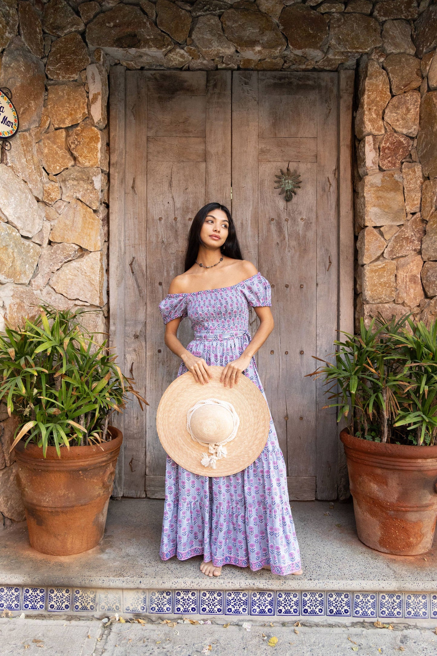 Block Printed Smock Dress (Paloma)