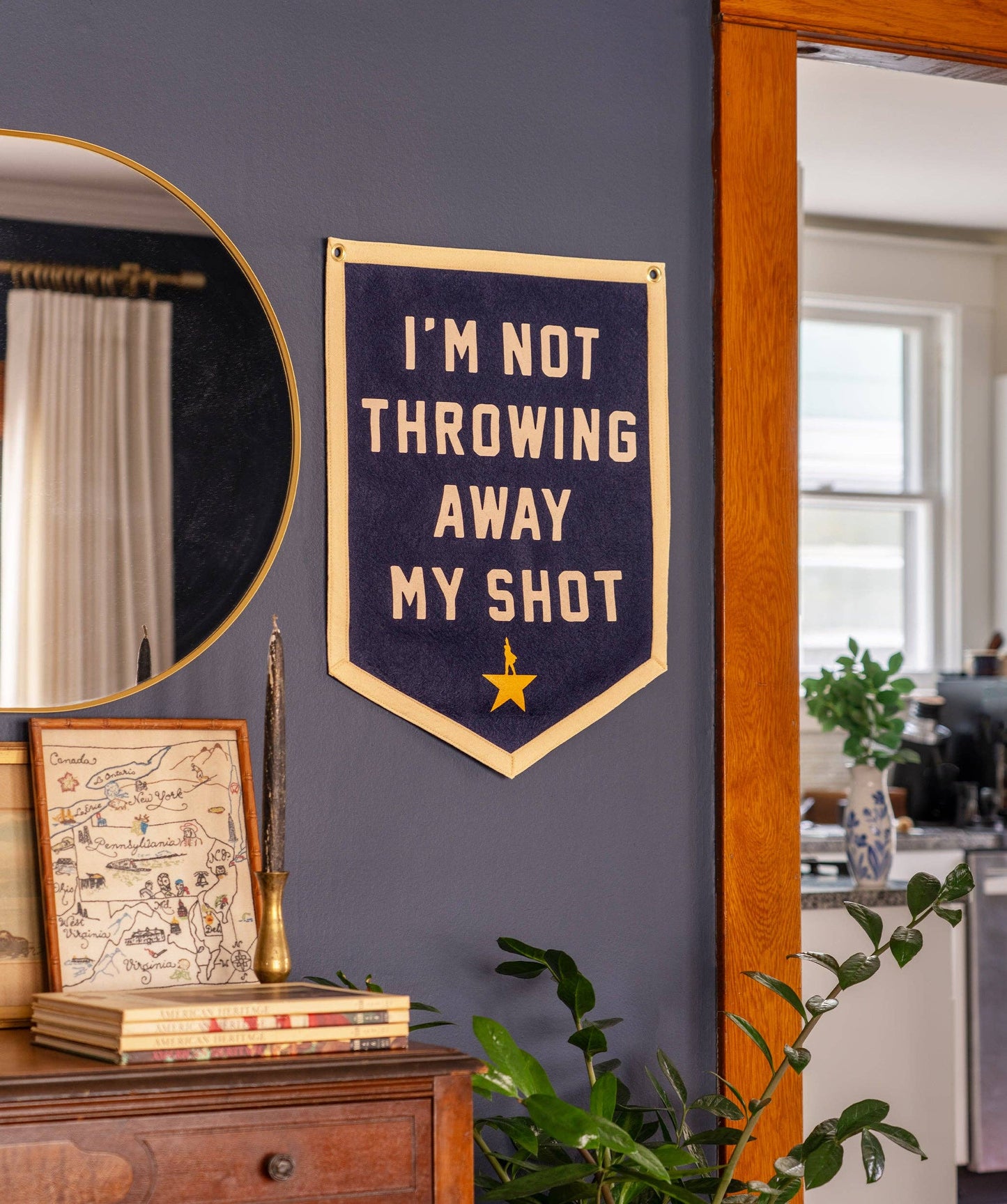 I'm Not Throwing Away My Shot Camp Flag • Hamilton x Oxford Pennant