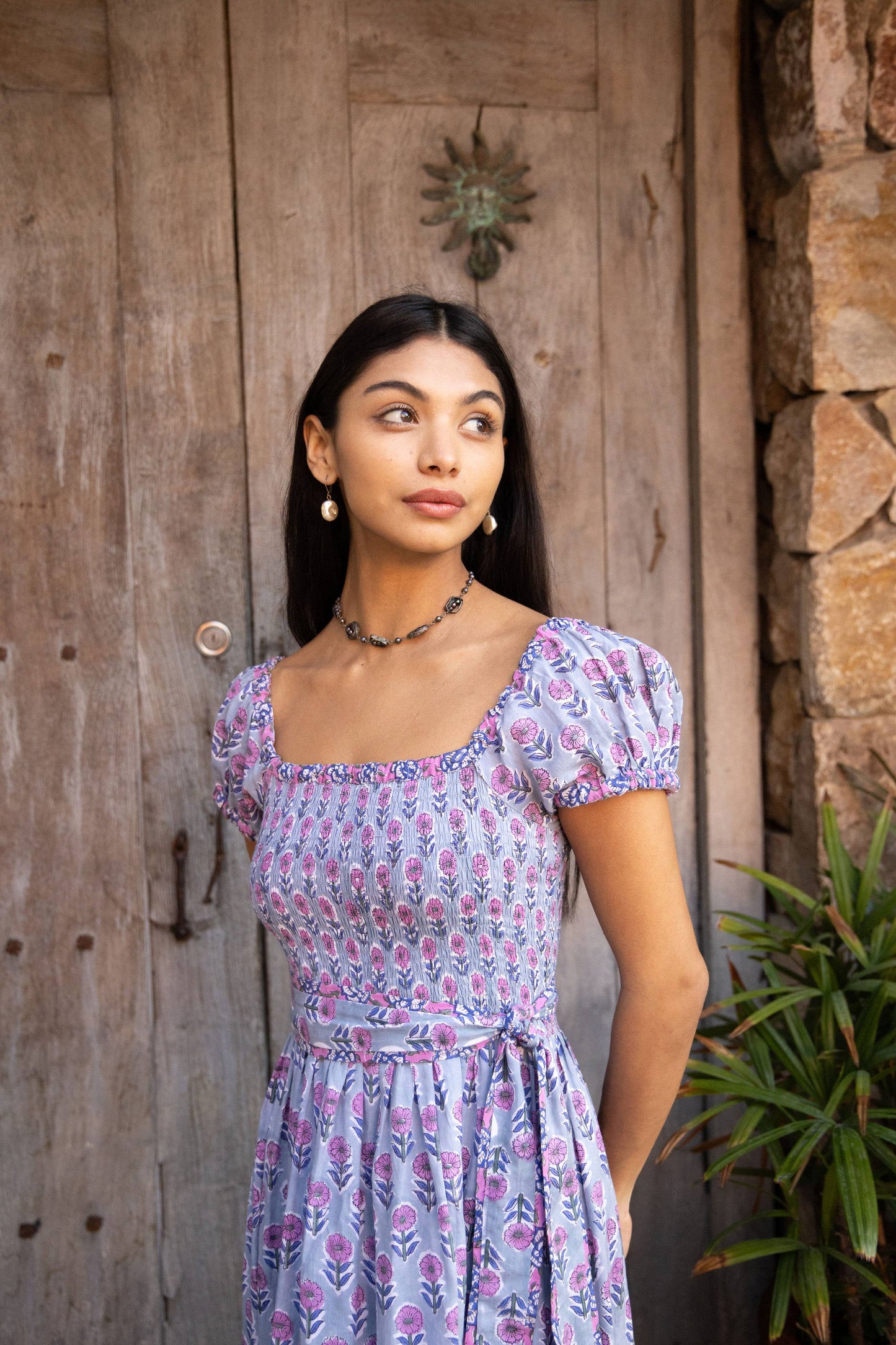 Block Printed Smock Dress (Paloma)