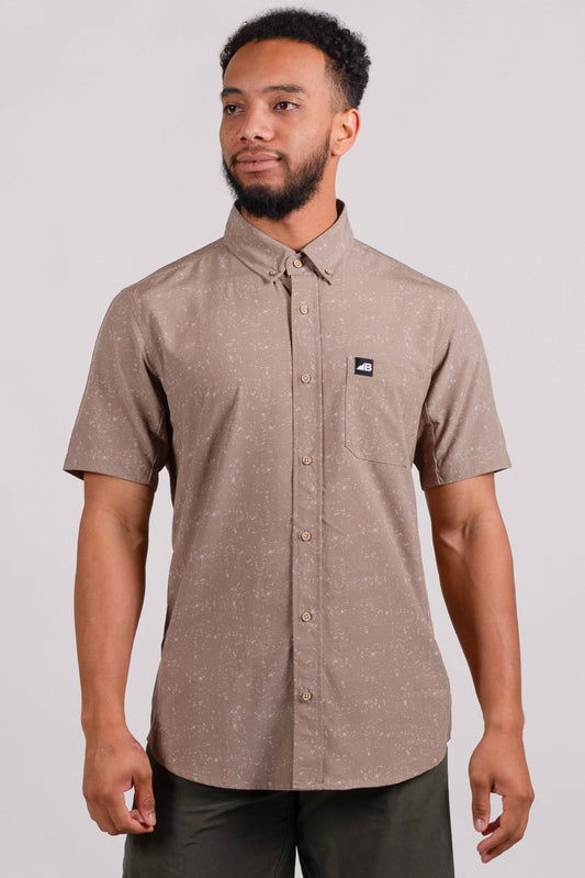 Men's Vista Stretch Button Down - Brown Loam